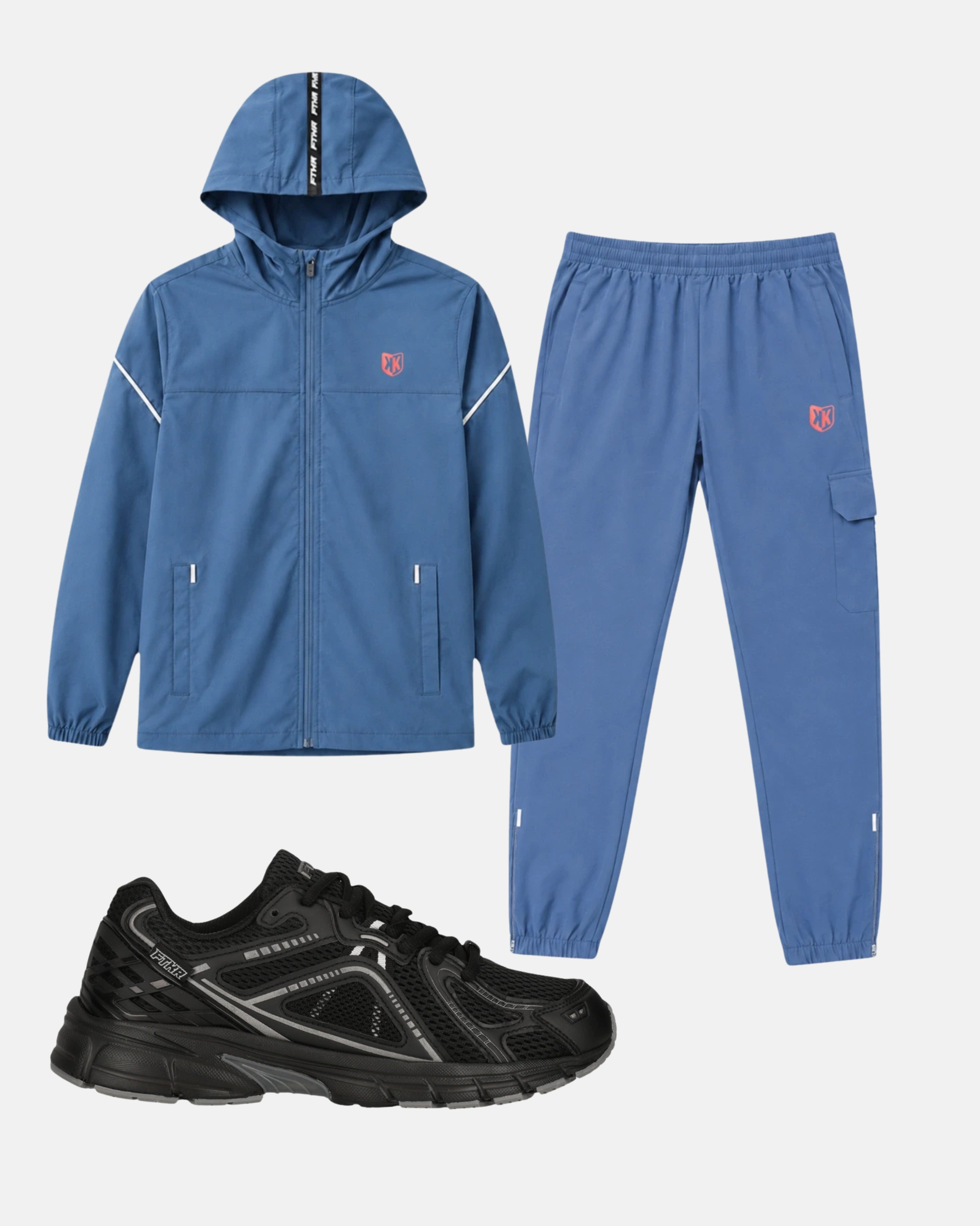 Pack Survêtement FK Wind Gris + Baskets FTKR 1000 Gris/Noir - Footkorner - Footkorner