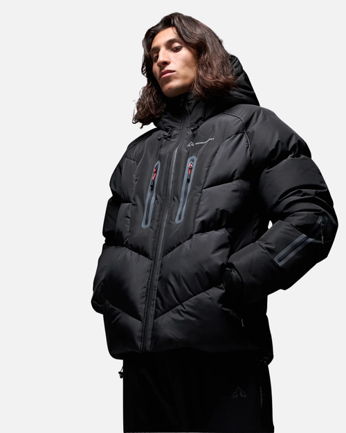 Serramont Cross Down Jacket with Integrated Hood - Black - Footkorner