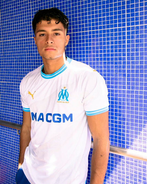 OM 2023/2024 Heimtrikot – Weiß/Blau - Footkorner