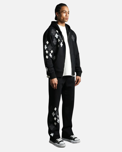 Chándal Chrome Oversize para hombre - Negro - Footkorner