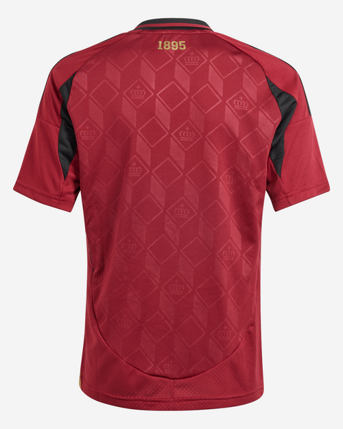 Maillot Domicile Belgique Junior 2024 - Bordeaux/Noir - Footkorner