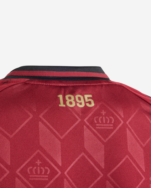 Maillot Domicile Belgique Junior 2024 - Bordeaux/Noir - Footkorner