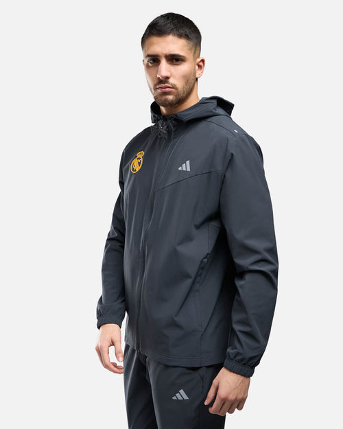 Veste de survêtement Real Madrid 2025 - Gris Anthracite - Footkorner