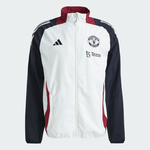 Manchester United 2024/2025 Trainingsjacke – Weiß/Schwarz - Footkorner