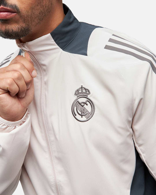 Veste de survêtement Real Madrid 2024/2025 - Beige - Footkorner