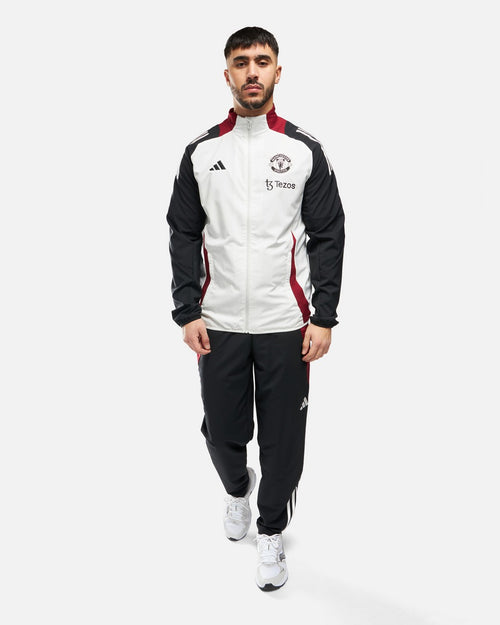Manchester United 2024/2025 Trainingsjacke – Weiß/Schwarz - Footkorner