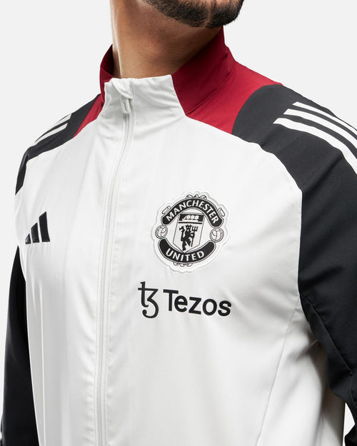 Manchester United 2024/2025 Trainingsjacke – Weiß/Schwarz - Footkorner