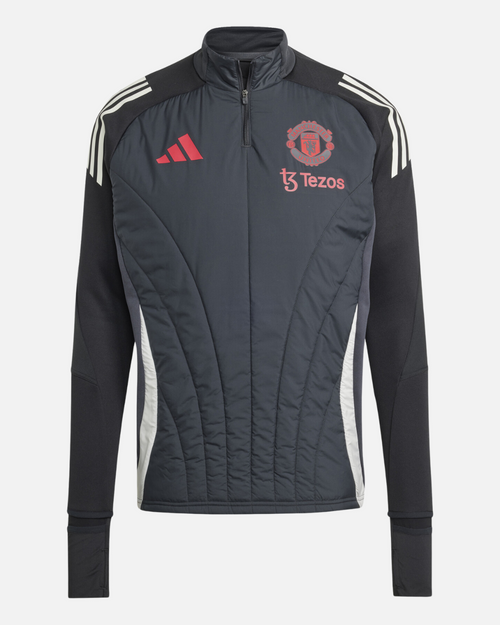 Manchester United 1/4 zip top with integrated balaclava 2024/2025 - Black/Red - Footkorner
