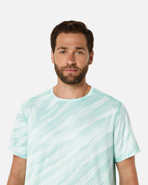 T-shirt Asics Core All Over Print - Verde - Footkorner