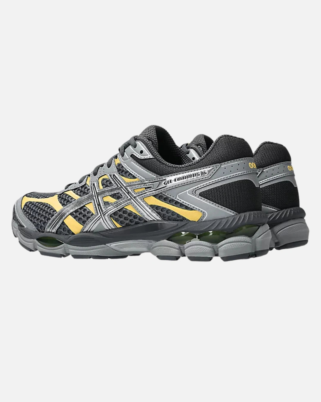 FootkornerAsics GEL-CUMULUS 16 - Noir/Argenté/Jaune