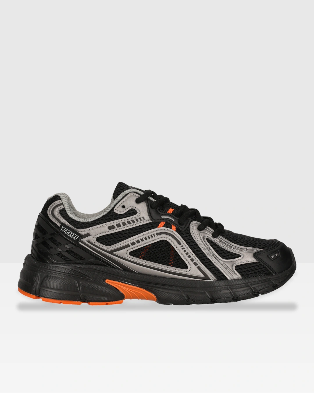 FootkornerFK Wind Trainingsanzug-Set Schwarz + FTKR 1000 Sneaker Schwarz/Orange