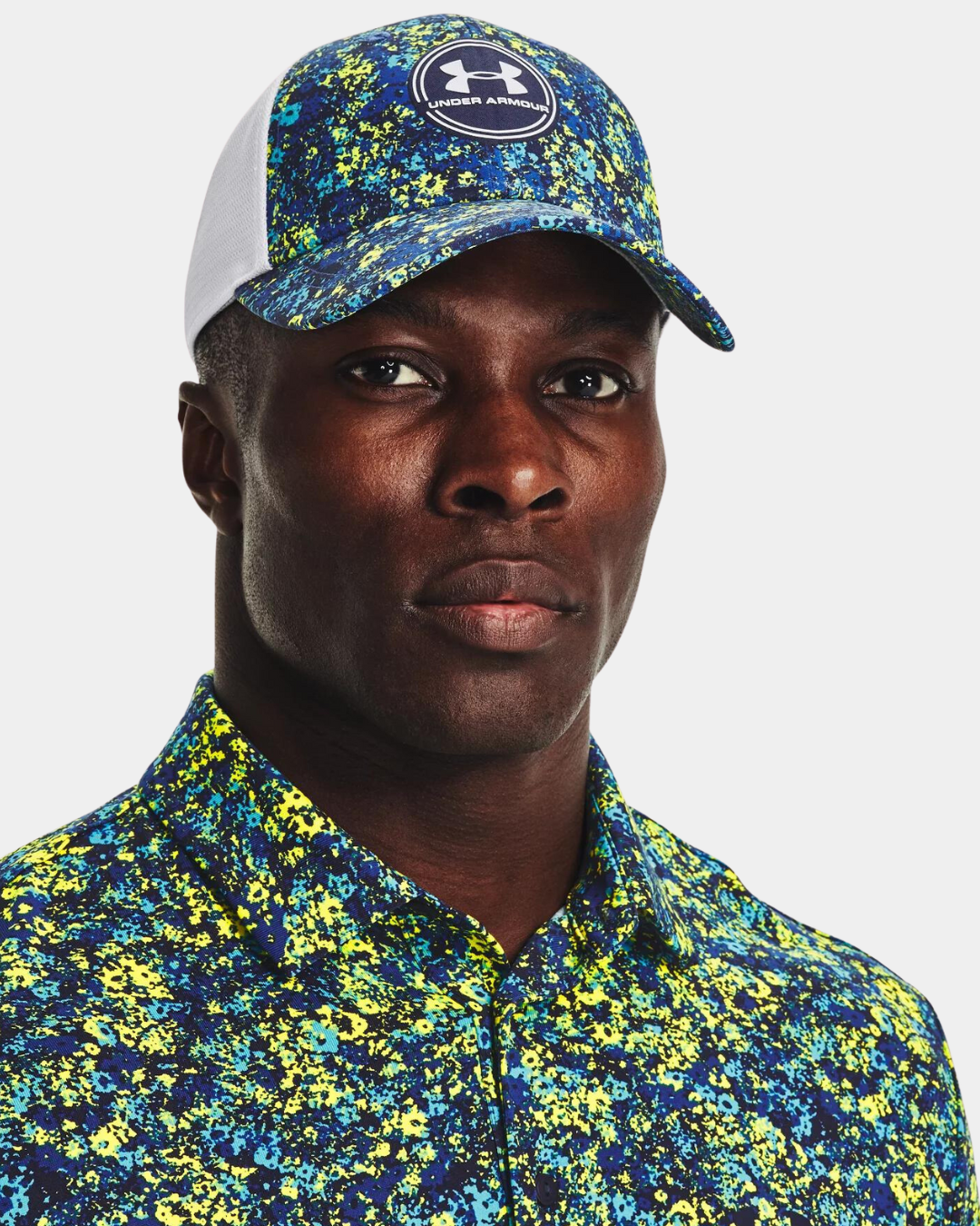 FootkornerUnder Armor Iso-Chill Driver Adjustable Cap - White/Blue/Yellow