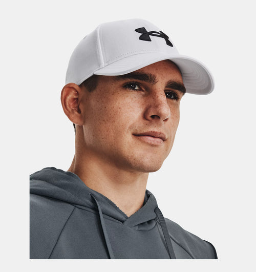Under Armour Blitzing verstellbare Kappe – Weiß/Schwarz - Footkorner