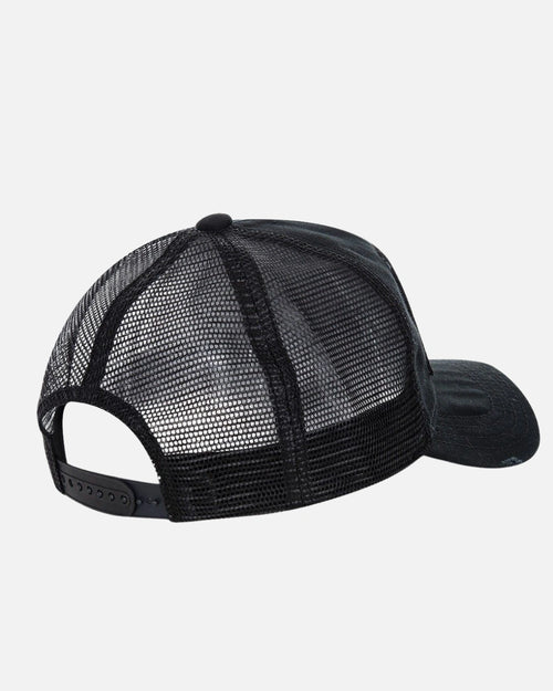 Von Dutch Trucker Cap mit Schachbrett-Patch – Schwarz/Weiß - Footkorner