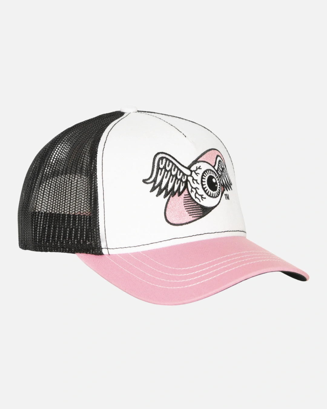 FootkornerCasquette Von Dutch Broderie Oeil - Blanc/Rose/Noir