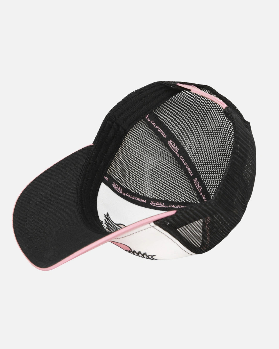 FootkornerCasquette Von Dutch Broderie Oeil - Blanc/Rose/Noir