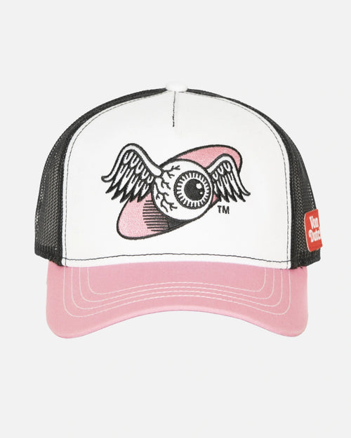 Casquette Von Dutch Broderie Oeil - Blanc/Rose/Noir - Footkorner