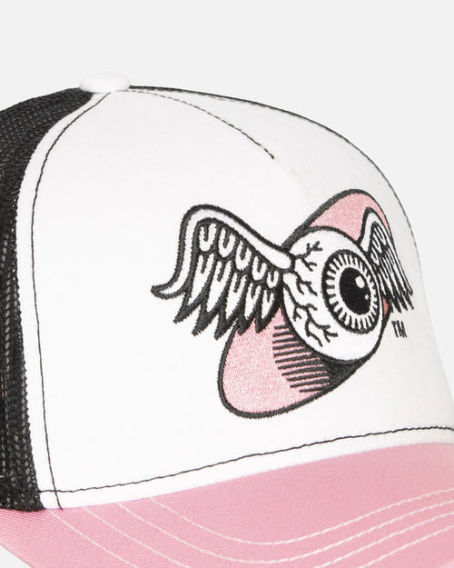 Casquette Von Dutch Broderie Oeil - Blanc/Rose/Noir - Footkorner
