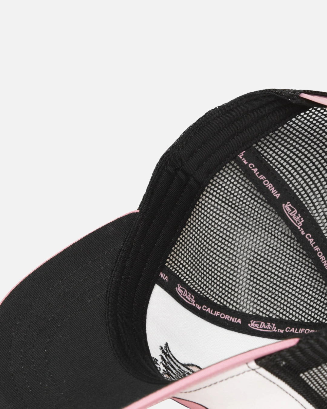 FootkornerCasquette Von Dutch Broderie Oeil - Blanc/Rose/Noir