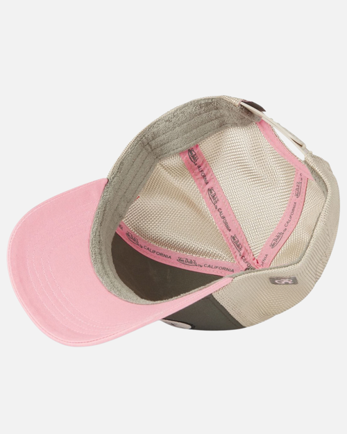 Vondutch Kaki Trucker Snapback Terry-Cap - Khaki/Rosa - Footkorner