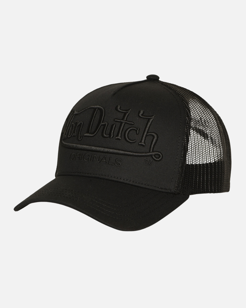 Vondutch Trucker Snapback-Cap mit Stickerei - Schwarz - Footkorner