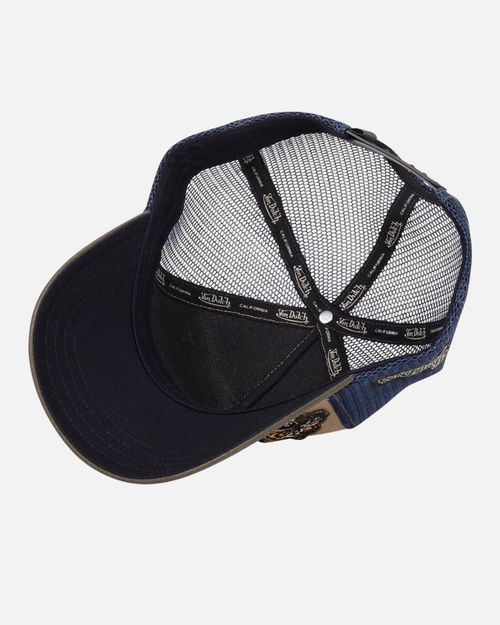 Casquette Vondutch Trucker Snapback Patches - Beige/Kaki/Bleu - Footkorner