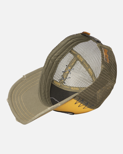 Vondutch Trucker Snapback Used-Cap - Khaki/Gelb - Footkorner