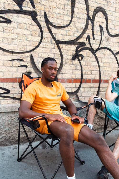 Chaise Pliante FK II  - Noir/Orange - Footkorner