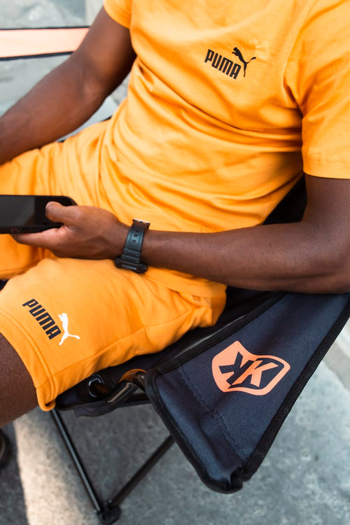 Chaise Pliante FK II  - Noir/Orange - Footkorner