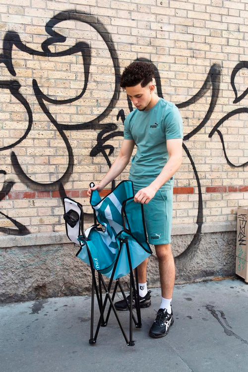 FK II Klappstuhl – Blau/Weiß - Footkorner