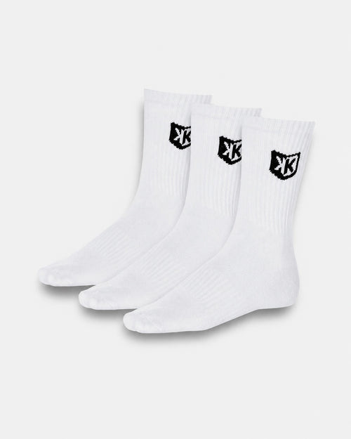 3er-Pack lange FK-Socken – Weiß - Footkorner