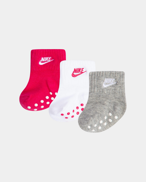 Nike Baby Socks - Pink/White/Grey - Footkorner