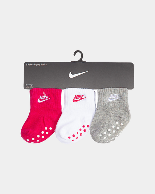 Nike Baby Socks - Pink/White/Grey - Footkorner