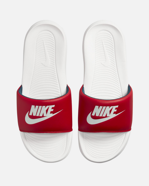 Claquette Nike Victori - Rouge/Blanc - Footkorner