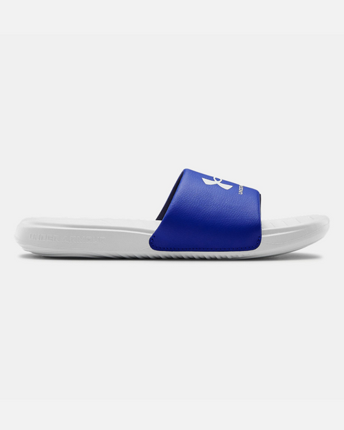 Under Armour UA Ansa Fixed Slide - Blanco/Azul - Footkorner