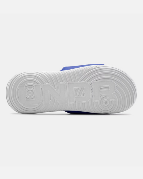 Under Armour UA Ansa Fixed Slide - Blanco/Azul - Footkorner