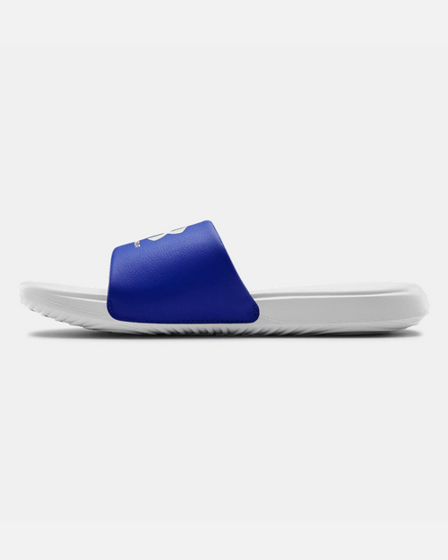 Under Armour UA Ansa Fixed Slide - Blanco/Azul - Footkorner