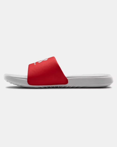 Under Armour UA Ansa Fixed Slide - Blanco/Rojo - Footkorner