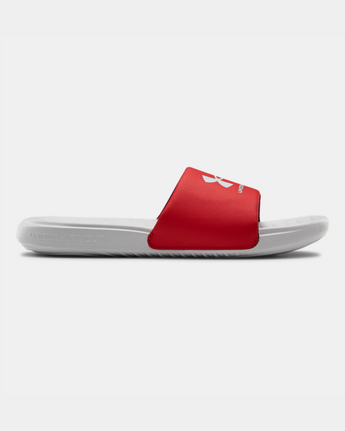 Under Armour UA Ansa Fixed Slide - Blanco/Rojo - Footkorner