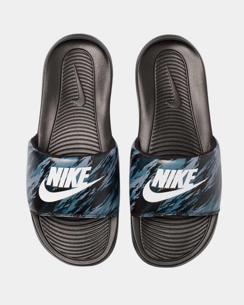 Nike Victori One Slides - Black/Blue - Footkorner