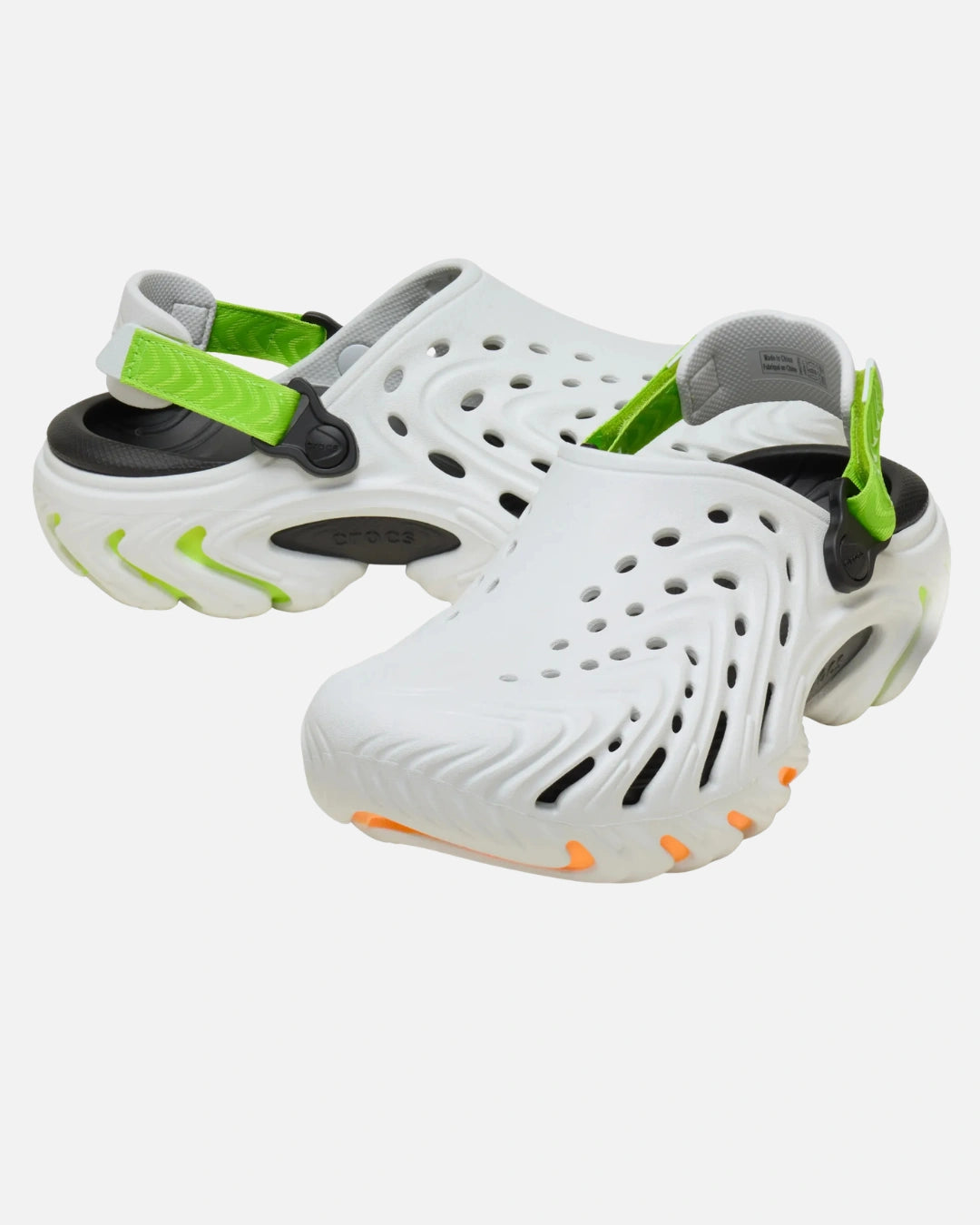 FootkornerZuecos Crocs Echo II - Blanco/Verde/Naranja