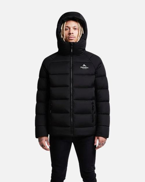 Doudoune avec cagoule intégrée Helvetica Sniper - Noir - Footkorner