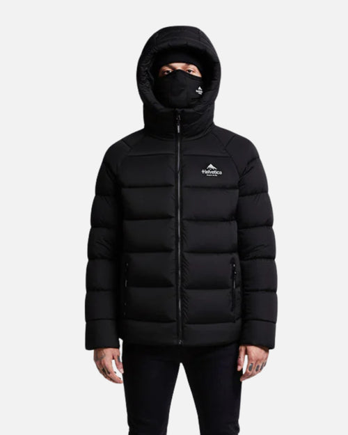 Doudoune avec cagoule intégrée Helvetica Sniper - Noir - Footkorner
