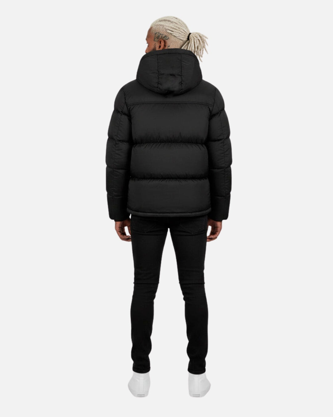 FootkornerDoudoune avec Cagoule Intégrée Helvetica Middle Block II - Noir