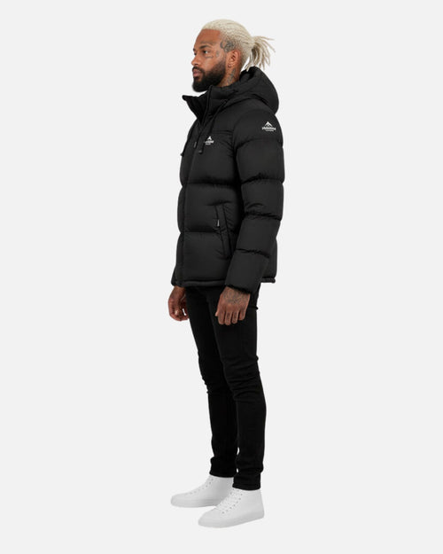 Doudoune avec Cagoule Intégrée Helvetica Middle Block II - Noir - Footkorner