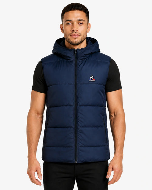 Doudoune sans manches Le Coq Sportif Tricolore - Bleu Marine - Footkorner