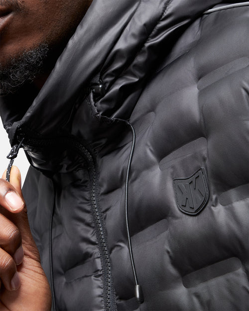 Chaqueta acolchada FK Snow con capucha integrada - Negro - Footkorner