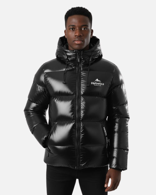 Daunenjacke mit integrierter Kapuze Helvetica Cosmos - Schwarz - Footkorner