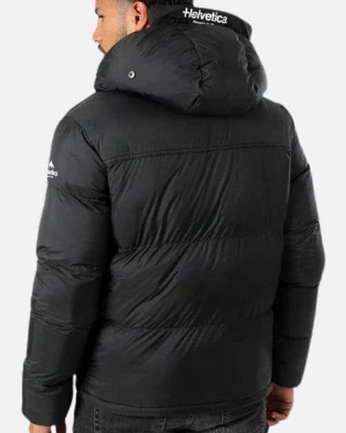 Helvetica Middle Block Daunenjacke – Schwarz - Footkorner