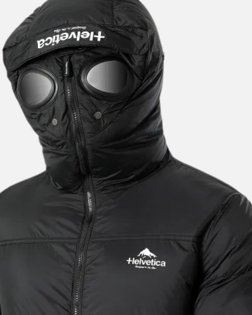 Helvetica Middle Block Daunenjacke – Schwarz - Footkorner